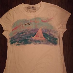 Custom painted t-shirt woman's size M